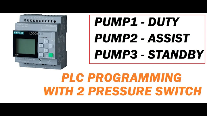 3PUMPS CONTROLLING WITH 2 PRESSURE SWITCH -1 DUTY/1ASSIST /1 STANDBY - SIEMENS LOGO PLC PROGRAMMING