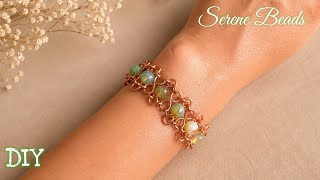 Link chain bracelet | Wire wrapped bracelet for beginners 