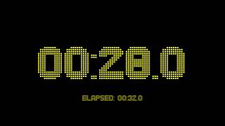 1 minutes and 0 seconds countdown timer with 1 fractional digits accuracy