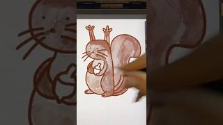 How to draw a cute squirrel in procreate in ipad