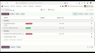 Odoo 18/19 Stock Picking Sections