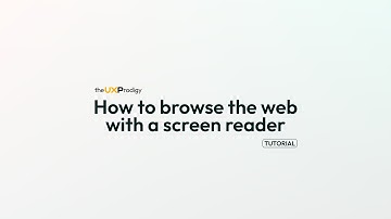How to navigate the web using a screen reader