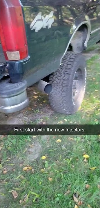 7.3 Powerstroke New injector startup - YouTube