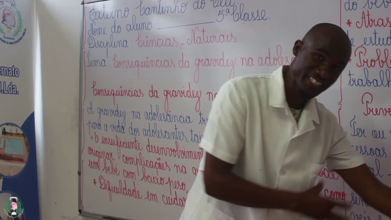 Aula de Ciências Naturais da 5ª Classe - Consequências da gravidez na adolescência