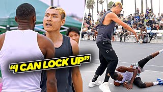 Chinese Streetballer Can REALLY LOCK UP!! INTENSE 1v1s For MONEY at Venice Beach