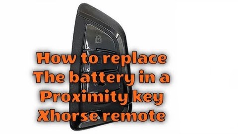 How to replace the battery in a Proximity key Xhorse Remote | universal Xhorse Remote