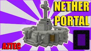 How To Make Custom Minecraft NETHER PORTAL! Aztec Tutorial | PS3 - PS4 - XBOX360 - MCPE - PC screenshot 3