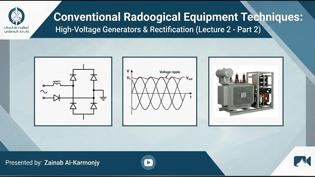 تقنيات الأجهزة الشعاعية التقليدية: مولدات الجهد العالي وتقويم التيار (المحاضرة 2 - الجزء 2)