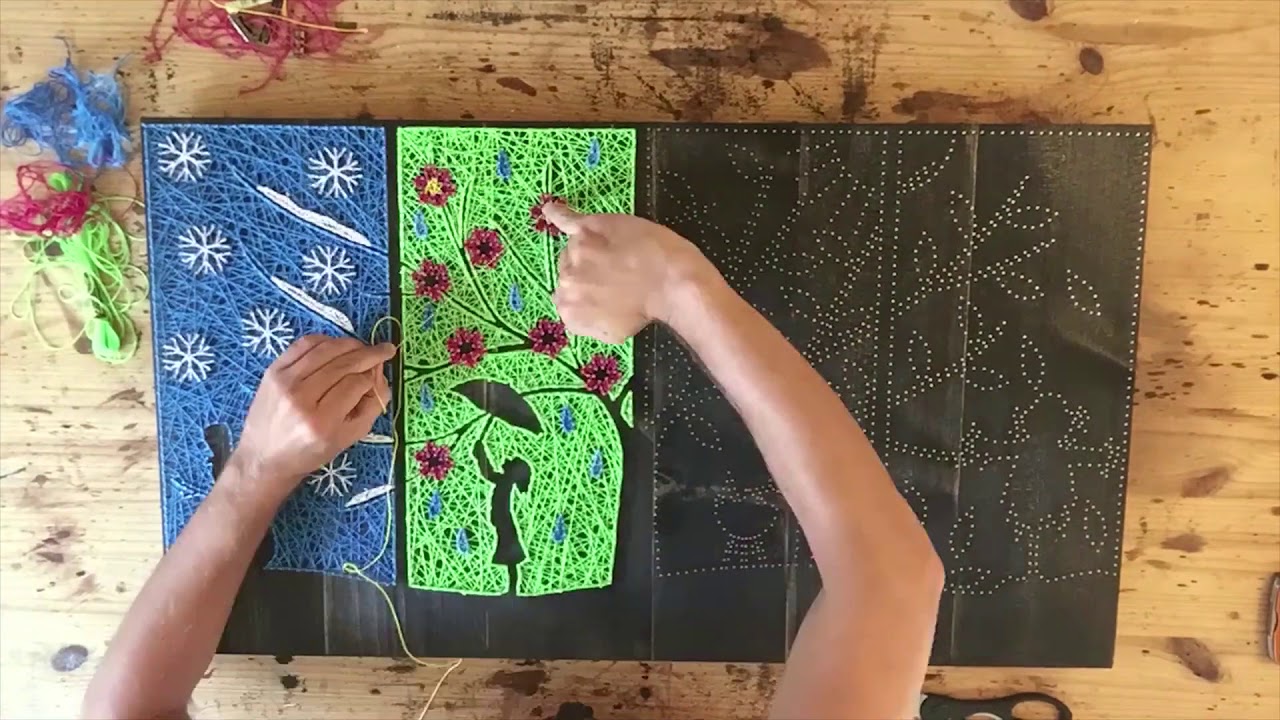 "Four Seasons" String Art Timelapse by StringKits