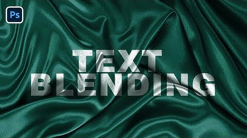 Text Blending in photoshop | Blending option Tool