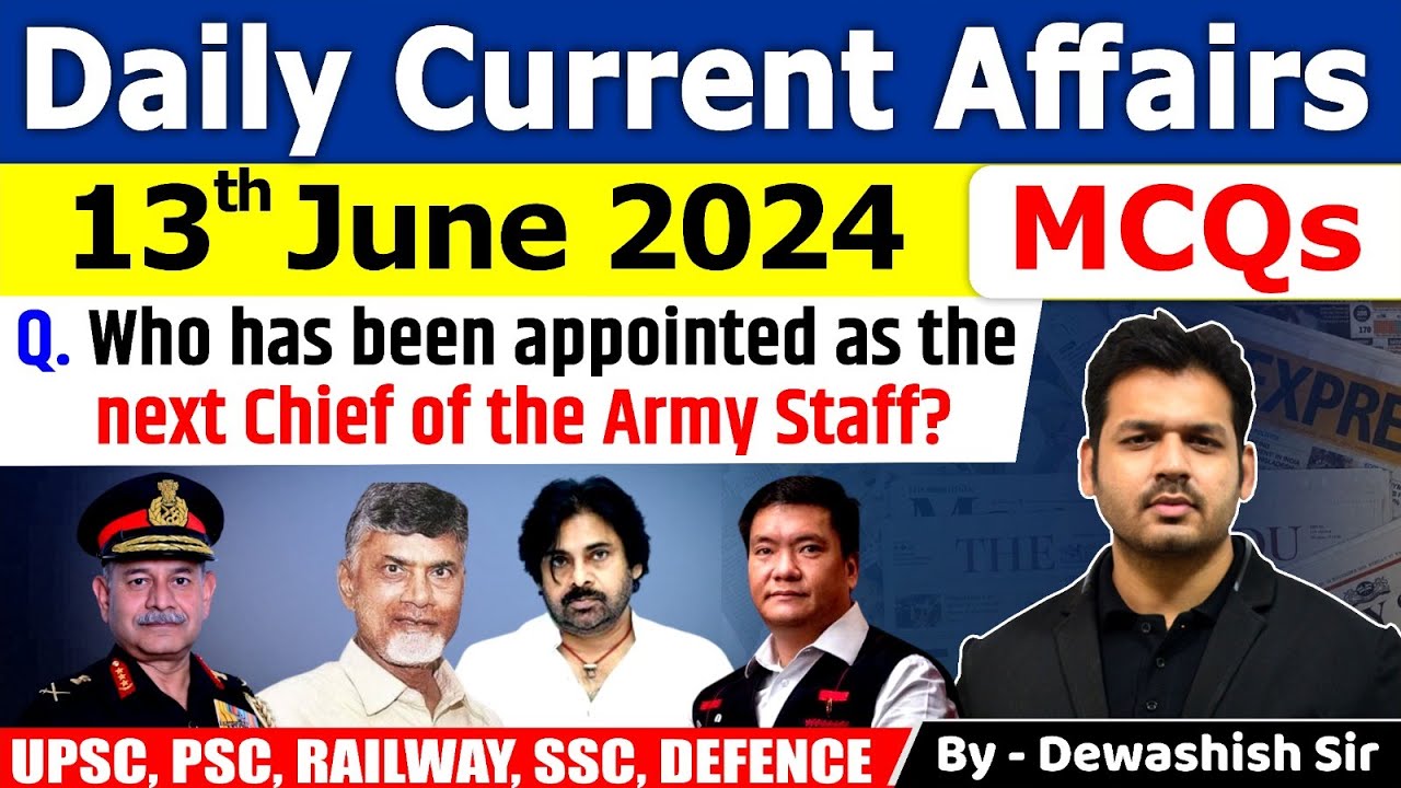 13th June 2024 | Current Affairs Today | Daily Current Affair | Current ...