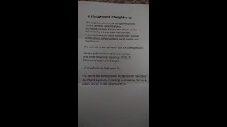 NEIGHBORHOOD WATCH RECRUITMENT FLYER