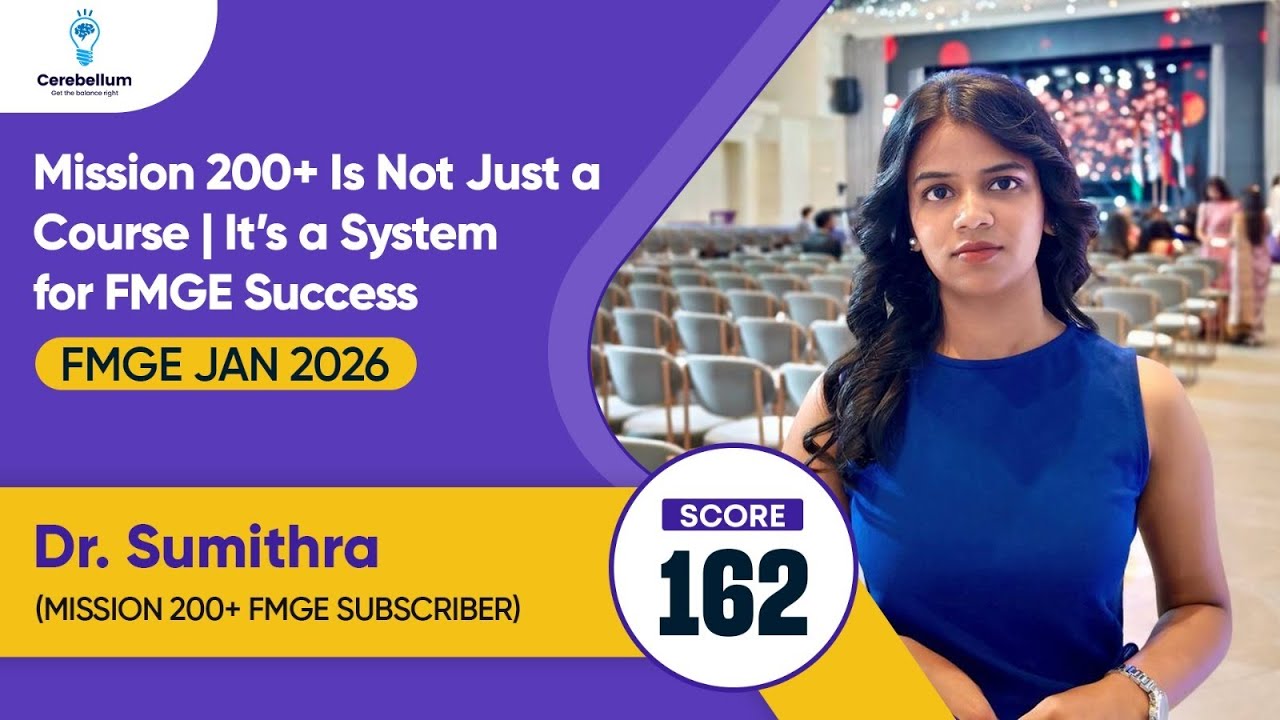 Mission 200+ Is Not Just a Course | It’s a System for FMGE Success - Dr Sumithra
