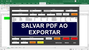 Formulário AVANÇADO no Excel - Gerar PDF com VBA - Conclusão - Aula 19