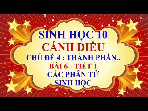Sinh học lớp 10 - Cánh diều - Phần 2 - Chủ đề 4 - Bài 6 - Các phân tử sinh học - Tiết 1 - youtube