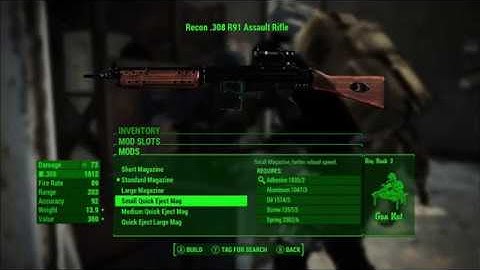 Fallout 4 Weapon Mods: R91 Fallout 3 Assault Rifle