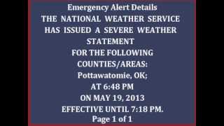 An EAS Timeline of the 5/19/13 Shawnee Tornado