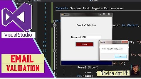 Email Validation || Visual Basic