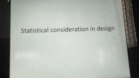 Statistical considerations in design : 1. Introduction