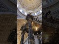 Altar over St Peter's tomb at the basilica at the Vatican. Dome details from below #travel