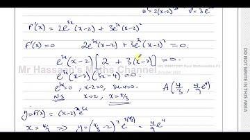 WMA13/01, IAL, (Edexcel), P3, October 2022, Q3, Differentiation, The Product Rule, Range
