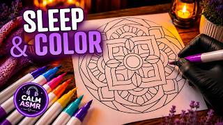 Mandala Coloring for Sleep 🌙 1 Hour Relaxing ASMR Marker Sounds