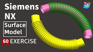 Siemens NX Tutorial for beginners,hose surface exercise 60