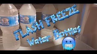 Bottled water freezes instantly due to bizarre circumstances