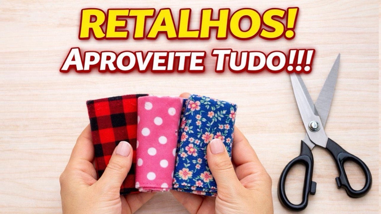 O QUE FAZER COM RETALHOS DE TECIDO 👉🏼 3 IDEIAS PARA COSTURAR RÁPIDO!