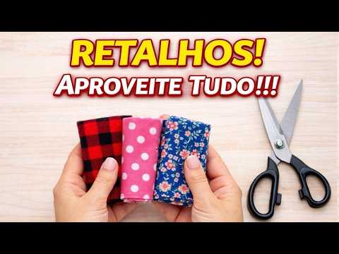 O QUE FAZER COM RETALHOS DE TECIDO 👉🏼 3 IDEIAS PARA COSTURAR RÁPIDO!