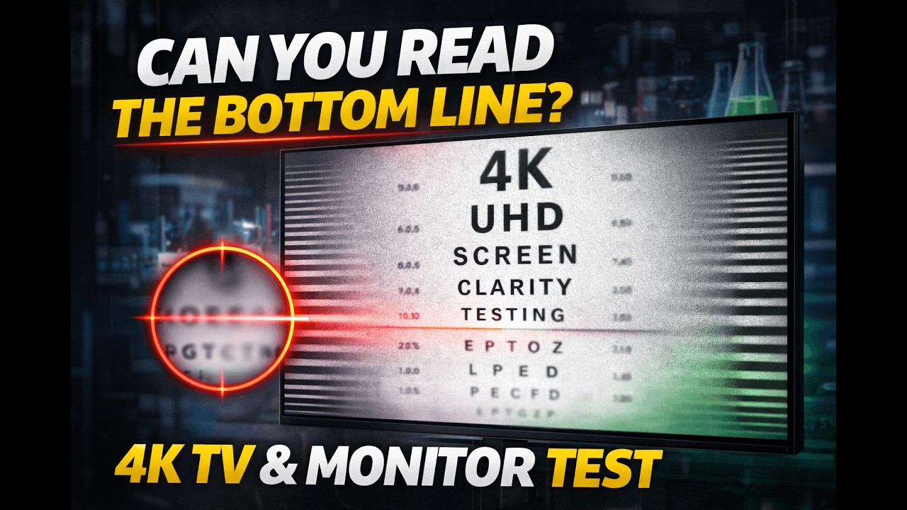 Can You Read the Bottom Line? 👁️ 4K TV & Monitor Text Clarity Test (Eye Exam)