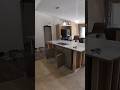 Kitchen Island Frame Done + Marble Top Installed 🔥 #construction #beforeafter #building