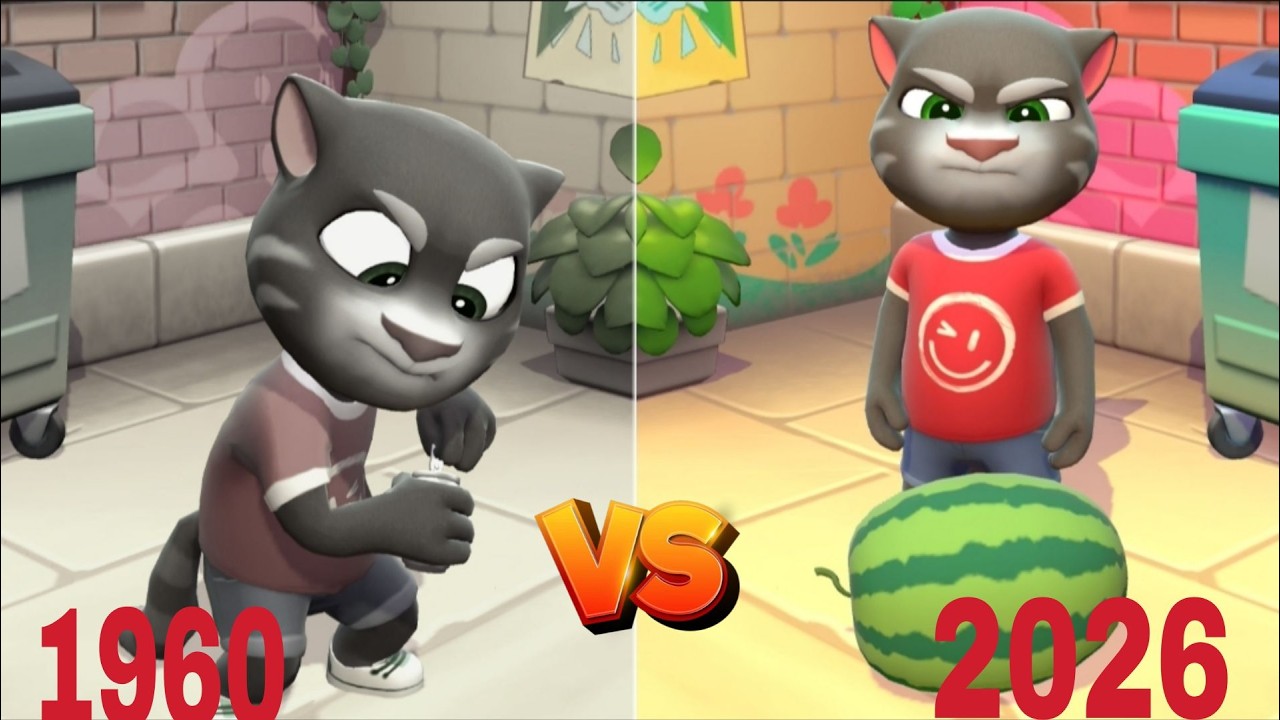 What If Talking Tom Was on TV in 1960? Modern Gameplay vs Retro Cartoon!#14