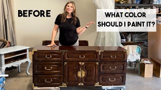 Should I paint or refinish this dresser? ‍♀| Dresser flip |  #furnitureflip #furnituremakeover