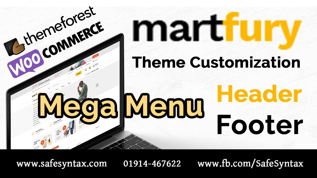Martfury Theme Customization - Header | Mega Menu | Footer Bangla Tutorials