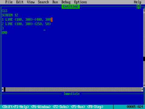 QBASIC TUTORIAL11  MAKING TRIANGLE WITH THE HELP OF LINE COMMAND