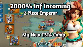 Lords Mobile - 2000% Inf  ATK Incoming | 2 piece Emperor vs My New T3T4 Solo Trap