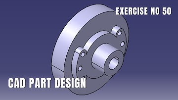 CAD Design Exercise 51 | Catia v5 tutorial exercise I Part Design | CATIA Design | Solidworks