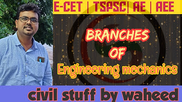 E-CET SERIES| Branches of Engineering MECHANICS | Ecet| TSPSC| AE| AEE| @Civilstuffbywaheed