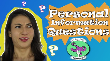 How to Ask Personal Information Questions in Spanish || Preguntas informacion personal español