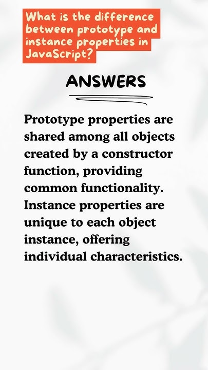 Prototype vs Instance Properties in JavaScript - Explained! #shorts # ...