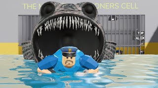 THE BLOOP ZOONOMALY MONSTER SHARK EATS WATER BARRY'S PRISON RUN Obby Hungry Shark Roblox All Bosses