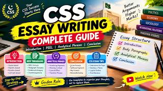 CSS Essay Writing Complete Guide | Introduction, PEEL, Analytical Phrases & Conclusion