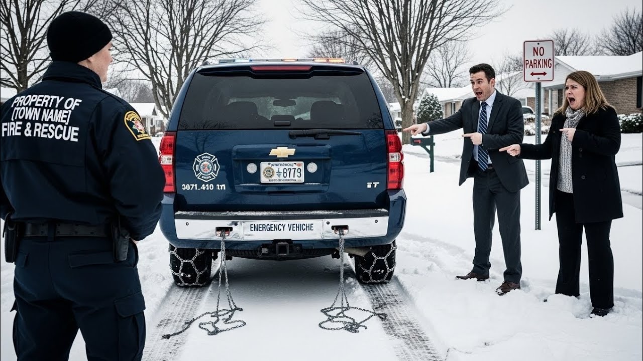 HOA Demanded I Remove Snow Chains — Panicked When They Saw My Emergency Services Vehicle Plates
