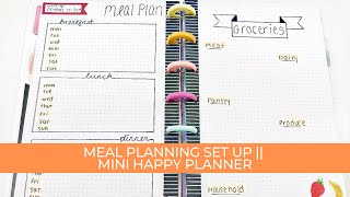 Meal Planning Bujo Set Up || Mini Happy Planner