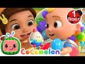 JJ & Nina Open Surprise Eggs! | Humpty Dumpty Grocery Store | CoComelon Nursery Rhymes & Kids Songs