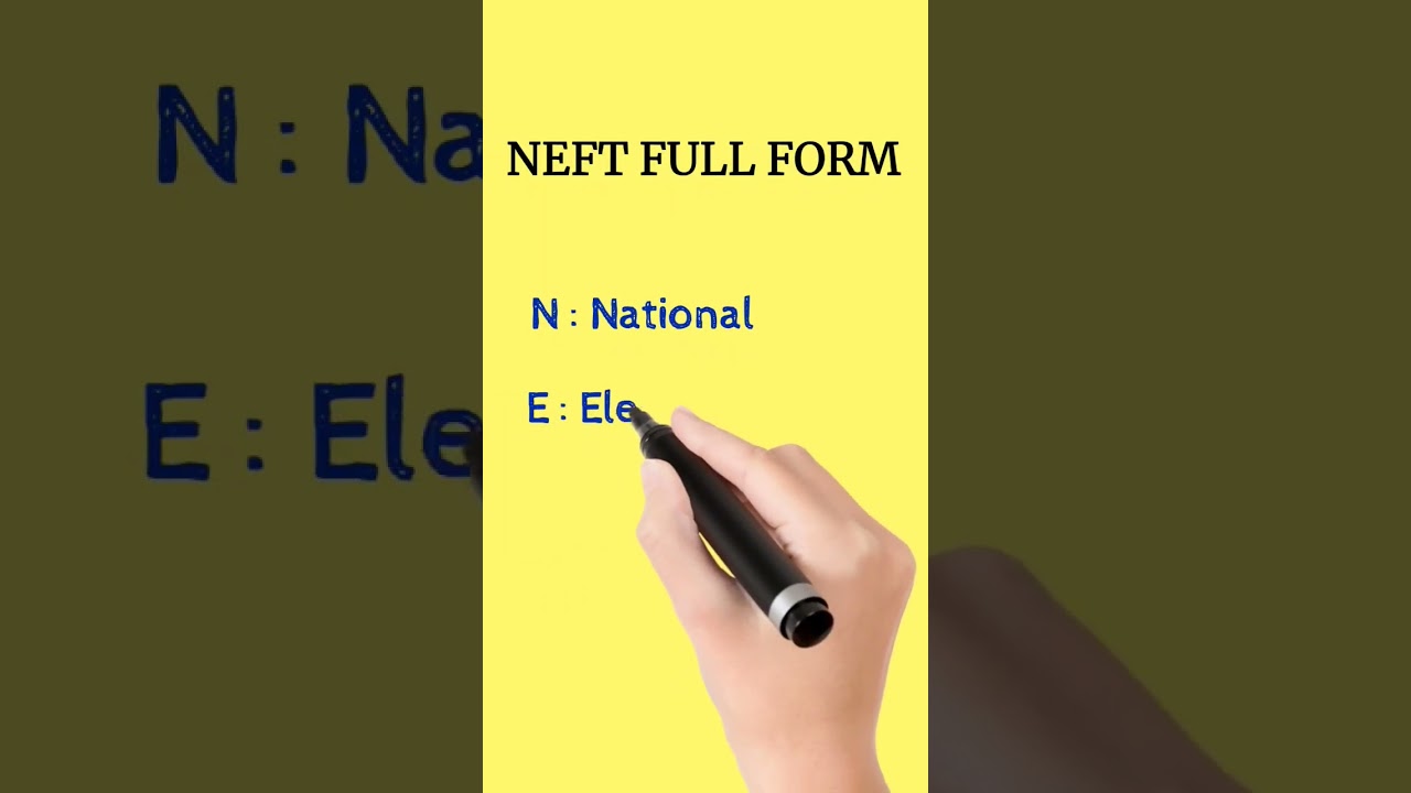N.E.F.T full form | full form of NEFT | 