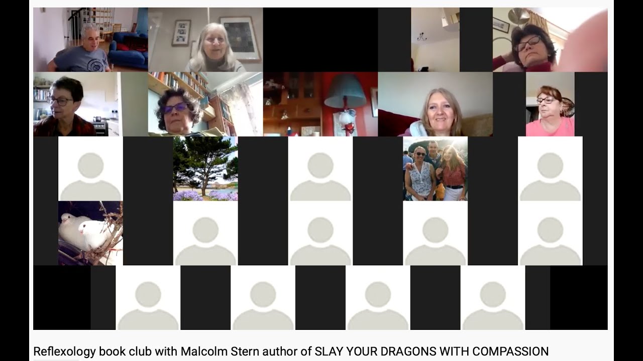 Reflexology book club with Malcolm Stern author of SLAY YOUR DRAGONS WITH COMPASSION