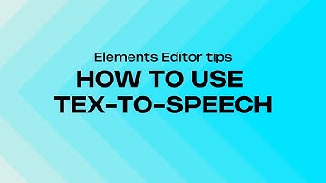 ELEMENTS EDITOR: HOW TO USE TEXT-TO-SPEECH ON YOUR ALERTS