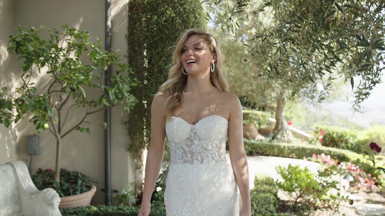 2448 Jocelyn Strapless Beaded Lace Wedding Dress by Casablanca Bridal